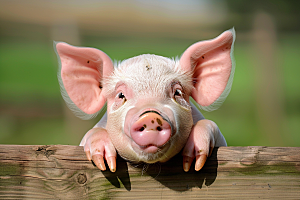 猪动物农场摄影图