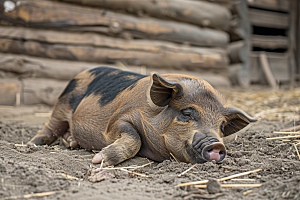 猪农场可爱摄影图