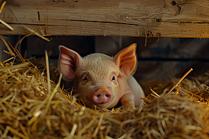 猪可爱动物摄影图