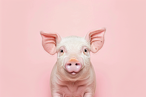 猪动物饲养摄影图