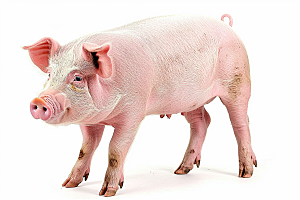 猪牲畜饲养摄影图