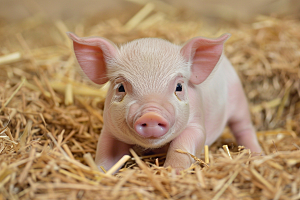 猪牲畜动物摄影图