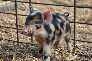猪饲养农村摄影图