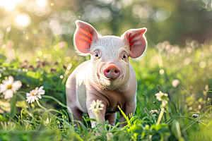 猪家畜自然摄影图