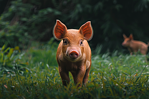 猪牲畜哺乳动物摄影图