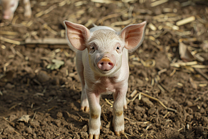 猪牲畜动物摄影图