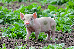 猪农村养猪摄影图