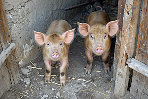 猪农场高清摄影图