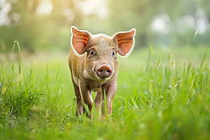 猪自然农场摄影图