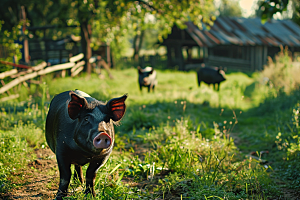 猪家畜高清摄影图