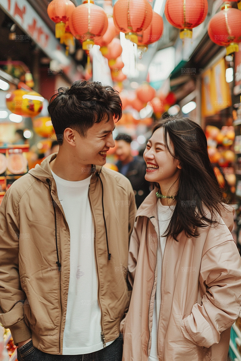 情侣自拍高清浪漫摄影图