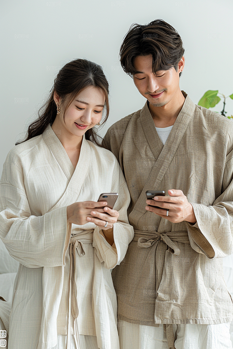 情侣自拍合影高清摄影图