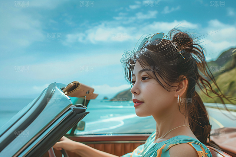 汽车自驾游自由行小长假摄影图