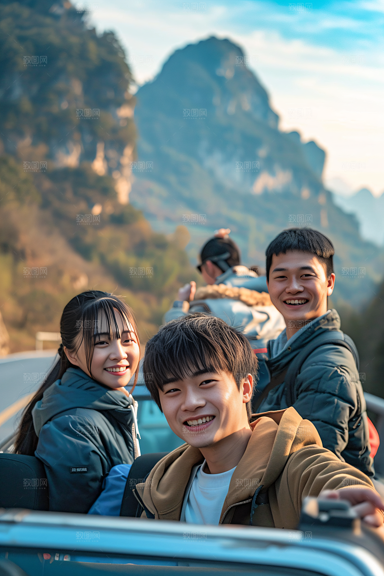 汽车自驾游旅行高清摄影图