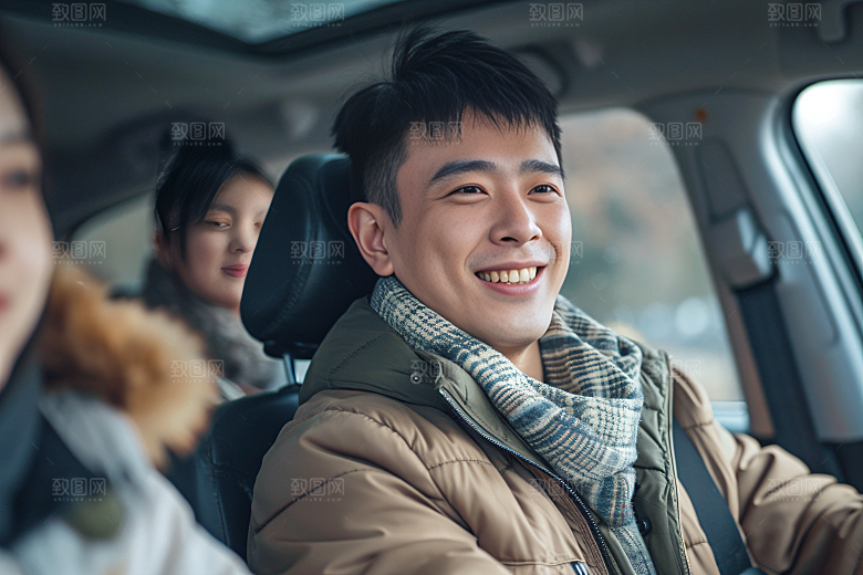 汽车自驾游开车高清摄影图