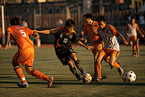 踢足球的人运动高清摄影图