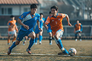 踢足球的人运动青年摄影图