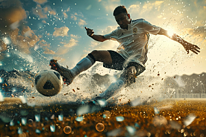 足球元素踢足球世界杯素材